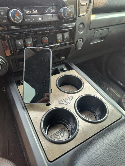Holy Cup Holder - Nissan Titan 3 XL Cup holders and Wireless Charger or Mounting plate