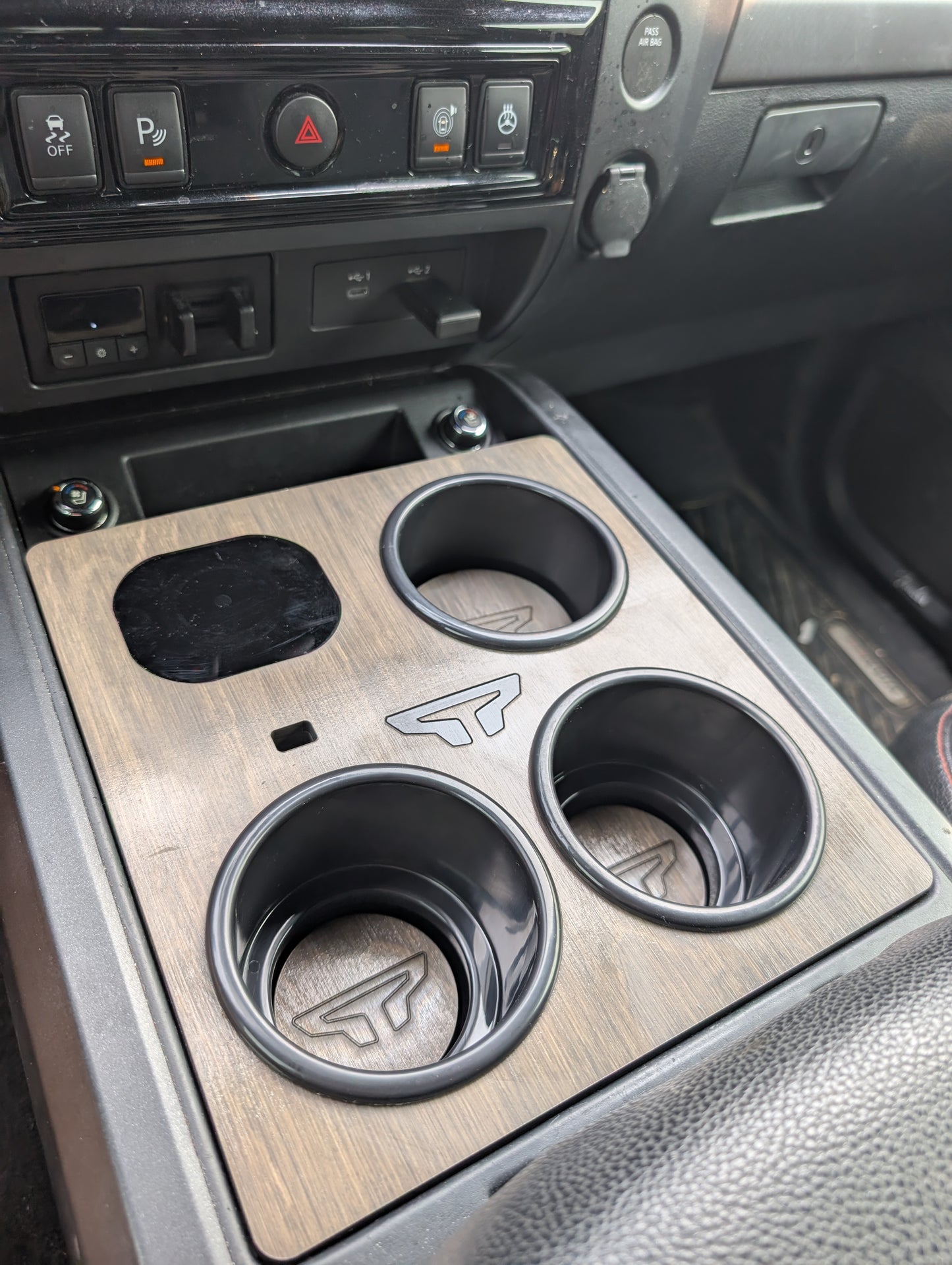 Holy Cup Holder - Nissan Titan 3 XL Cup holders and Wireless Charger or Mounting plate