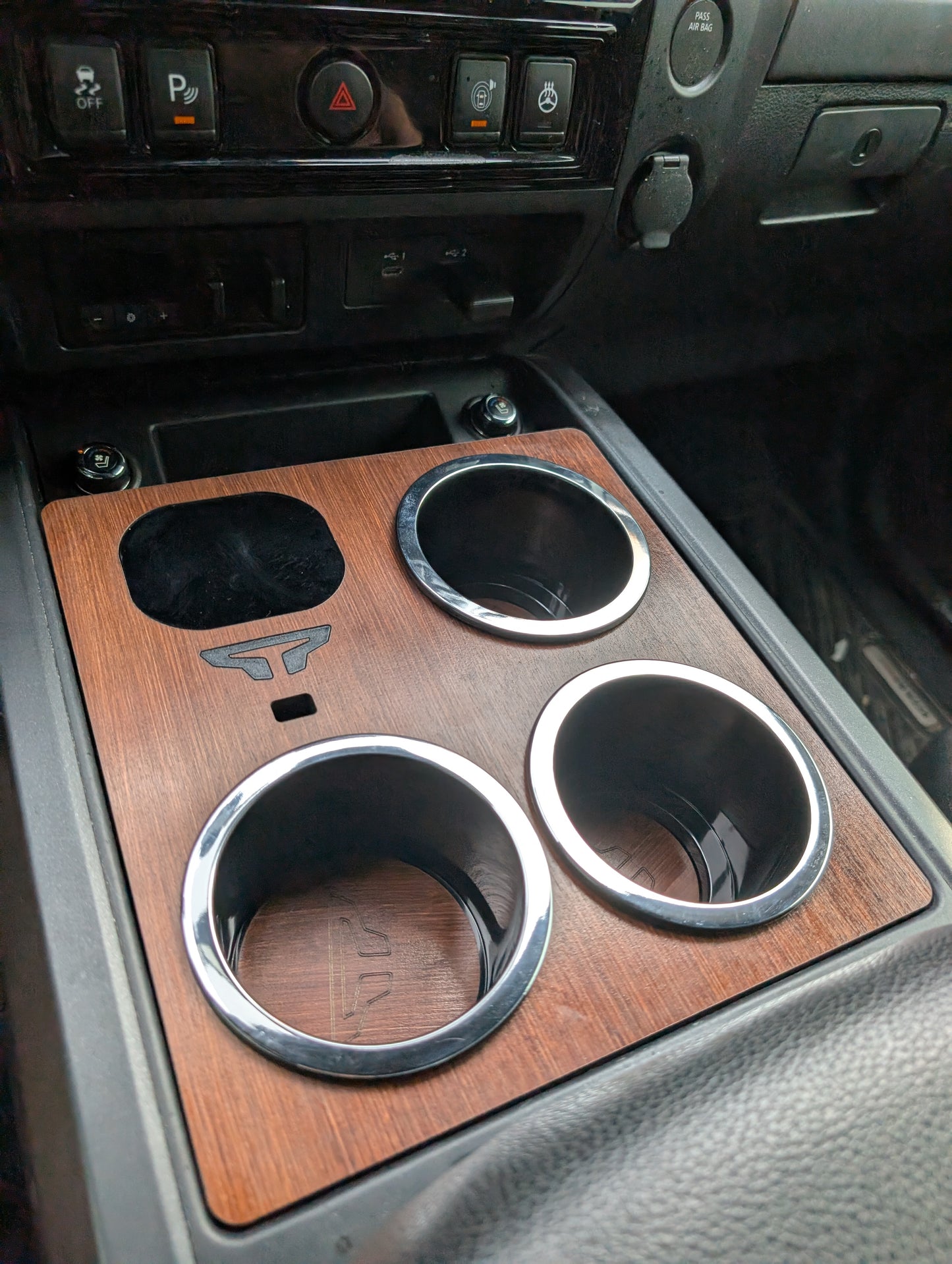 Holy Cup Holder - Nissan Titan 3 XL Cup holders and Wireless Charger or Mounting plate