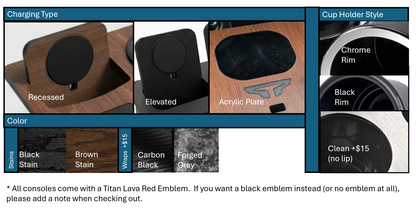 The Wingman - Nissan Titan Console with wireless charging, XL cupholders and Tray