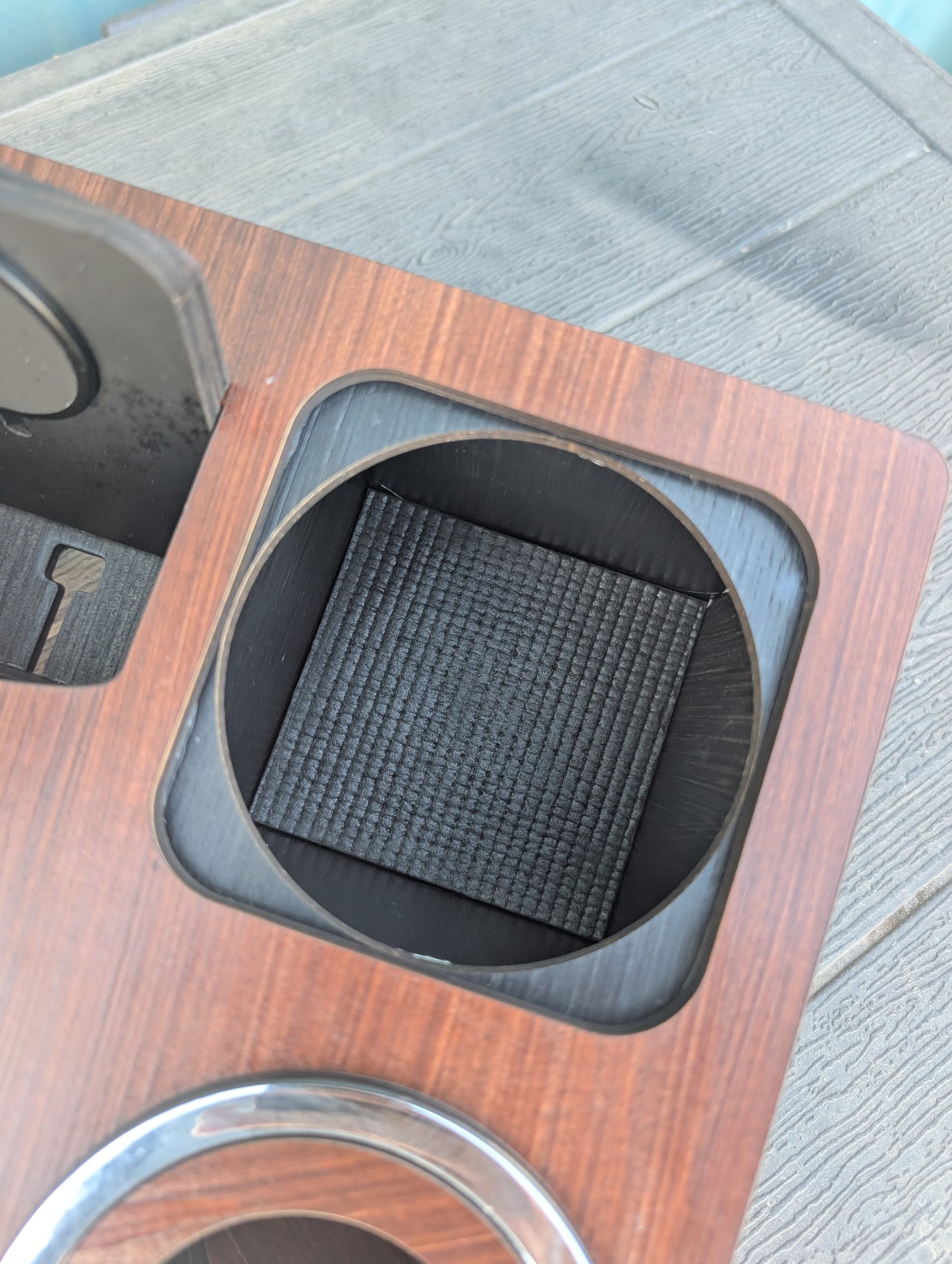 The Wingman XL - Nissan Titan Console with wireless charging, cupholders and XL Tray