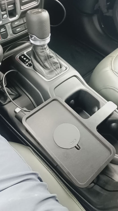 Jeep Wrangler/Gladiator Wireless Charging Tray (black)