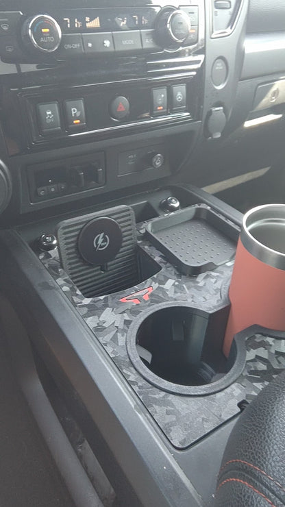 Freedom Slot - Nissan Titan Console with Wireless Charger and 2 XL cupholders