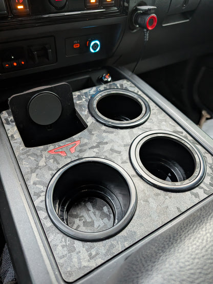 Holy Cup Holder - Nissan Titan 3 XL Cup holders and Wireless Charger or Mounting plate