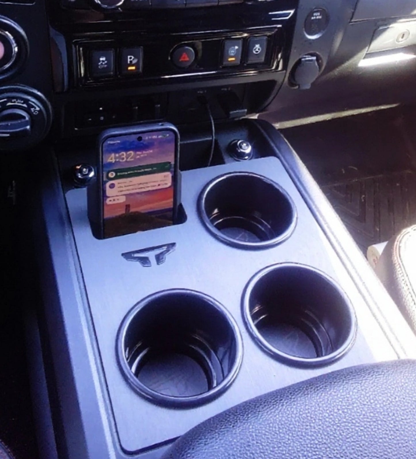 Holy Cup Holder - Nissan Titan 3 XL Cup holders and Wireless Charger or Mounting plate