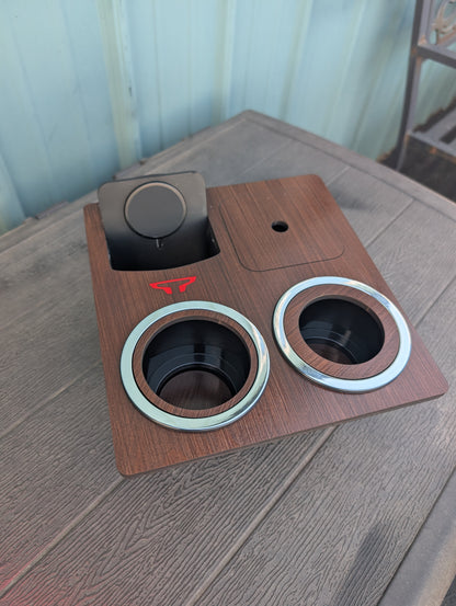 The Wingman XL - Nissan Titan Console with wireless charging, cupholders and XL Tray